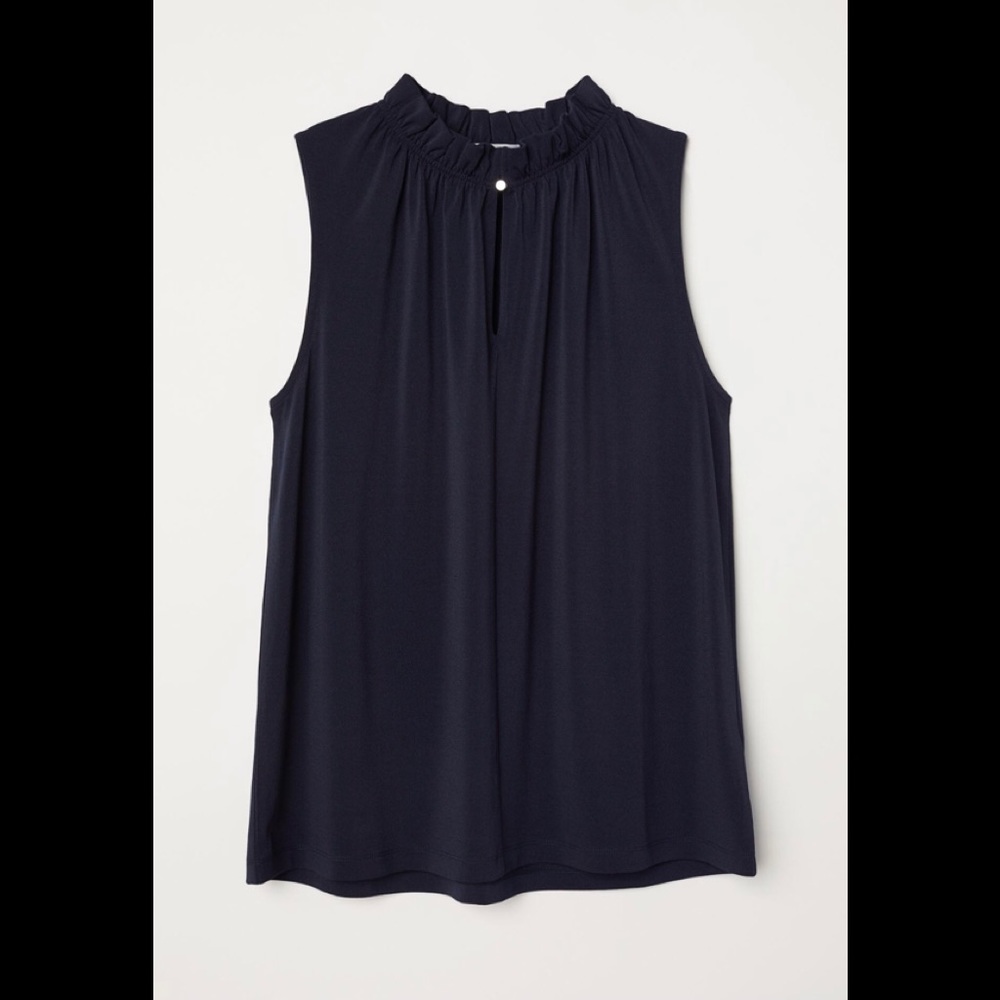 H&M Crêped Top in Navy
